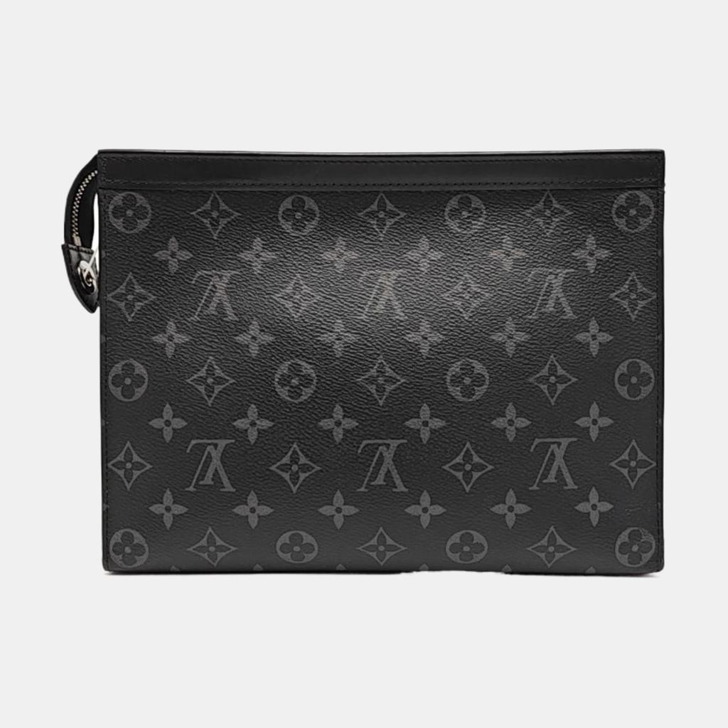 [Pre-Owned] Louis Vuitton Pochette Voyage MM 'Black Monogram Eclipse Canvas' - Very Good #1G1KZWY