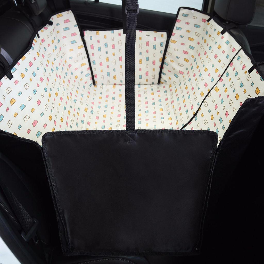 Pet Car Seat Cushion: Oxford Cloth Double Seat Pad for Rear Car Seats