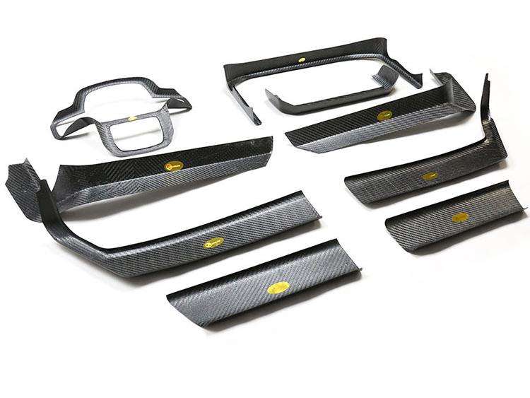 Popular Dry Carbon Fiber Interior Trim Kit for Ford Raptor F150: Includes Steering Wheel, Center Console, Air Vent Stickers