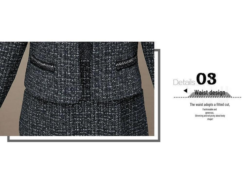 2025 Women's Slimming Petite Dress Set - Age-Reducing Two-Piece Skirt for Autumn/Spring