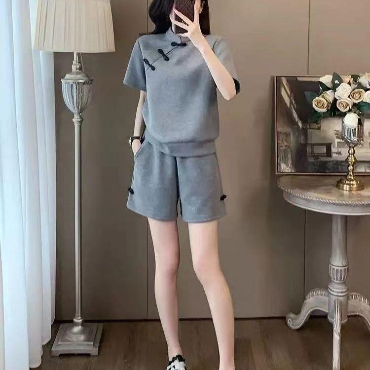 

Petite Chinese Style Women s Casual Two-Piece Summer Suit: Short Sleeve Top & Shorts (2026). S (Recommended 70-85 jin)