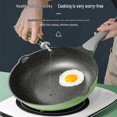 30cm Bamboo Green Stone Non-stick Wok