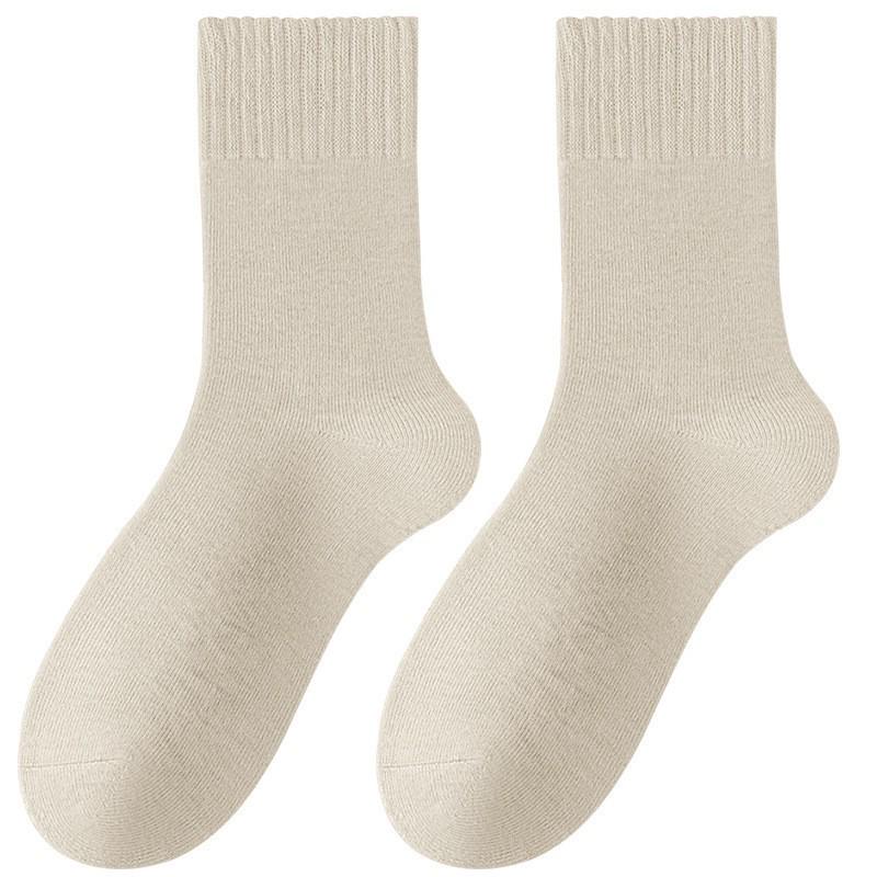 Women's Solid Color Warm Maternity Socks - Thick Velvet, Cold-Resistant, Anti-Pilling Floor Socks