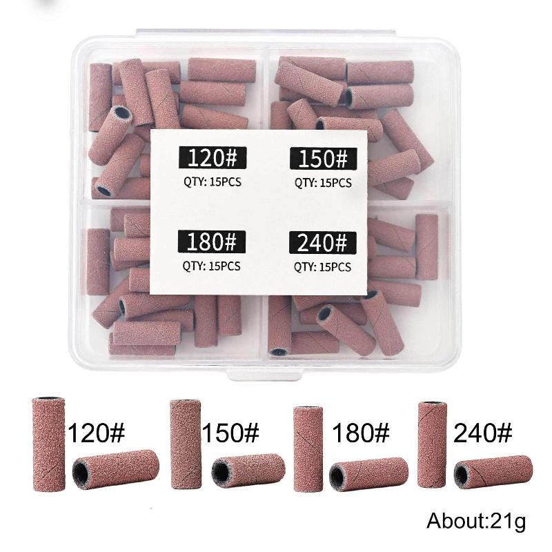 50/60/100Pcs 3MM Mini Nail Sanding Bands Sets For Dead Skin Calluses Nail Gel Remove 120#150#180#240#