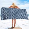 Exquisite Blue Floral Design Beach Towel - Soft Microfiber for Travel, Pool & Spa - Perfect Gift for