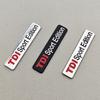YKPSC1 3D Metal Red TDI Sport Edition Logo Turbo Car Letter Sticker Emblem Chrome Badge Decals For VW Polo Golf TT JETTA GTI Touareg
