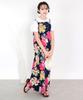 Yukata One Change 2 Piece Set Heiko Junior Girls Full of [KYOETSU] Set, Yukata, Piece, Girls, Unbleached, Weave, (Yukata, Obi), (4. Flowers, 150cm)