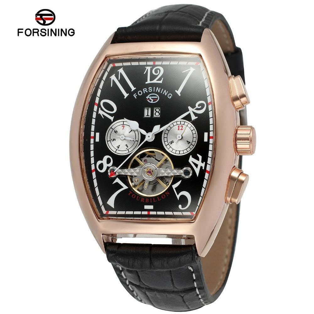 E-Commerce Forsining Design Orologio Meccanico Automatico Tourbillon da Tempo Libero