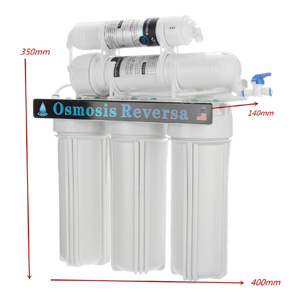 5 Stage 5-layer White Water Filter System Reverse Osmosis Filtration Drinking Fountain Home New
