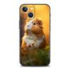 Capa de Celular Fofa de Porquinho da Índia Cavy Para iPhone 16e 15 14 13 12 11 Pro Max XS X XR SE 7 8 Plus Capa iPhone 16 Capa Macia de TPU