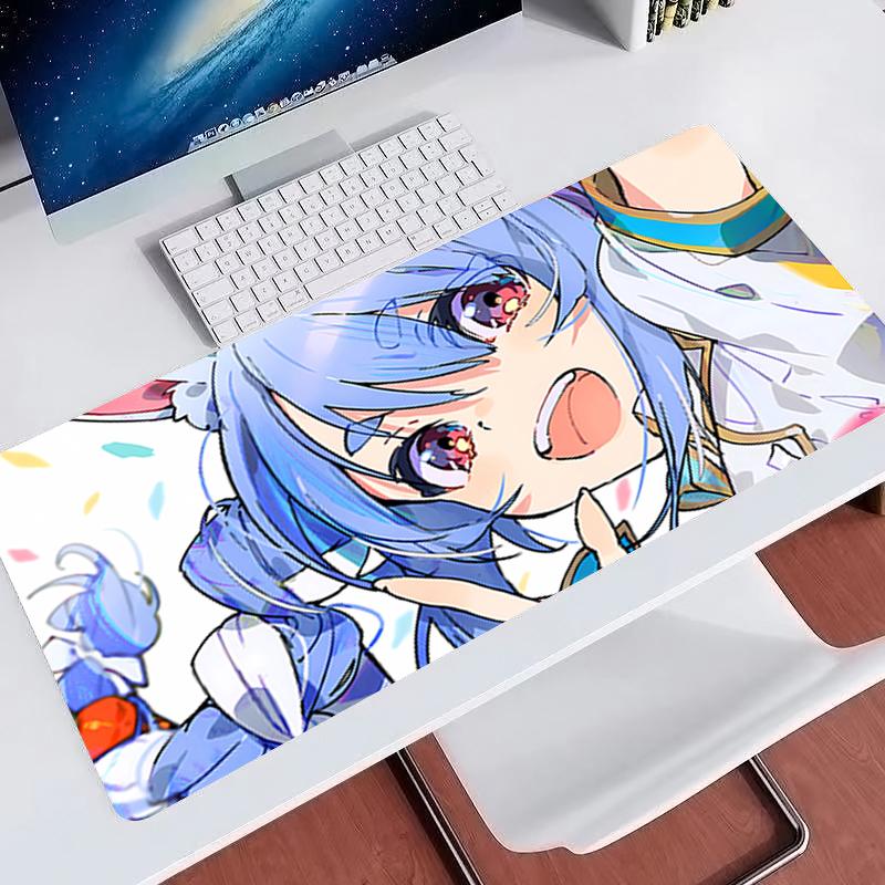 Large Gaming Mouse Pad Pc Computer Accessories Hololive Usada Pekora Kawaii Desk Mat Nonslip Anime Mousepad Gamer Keyboard Pad