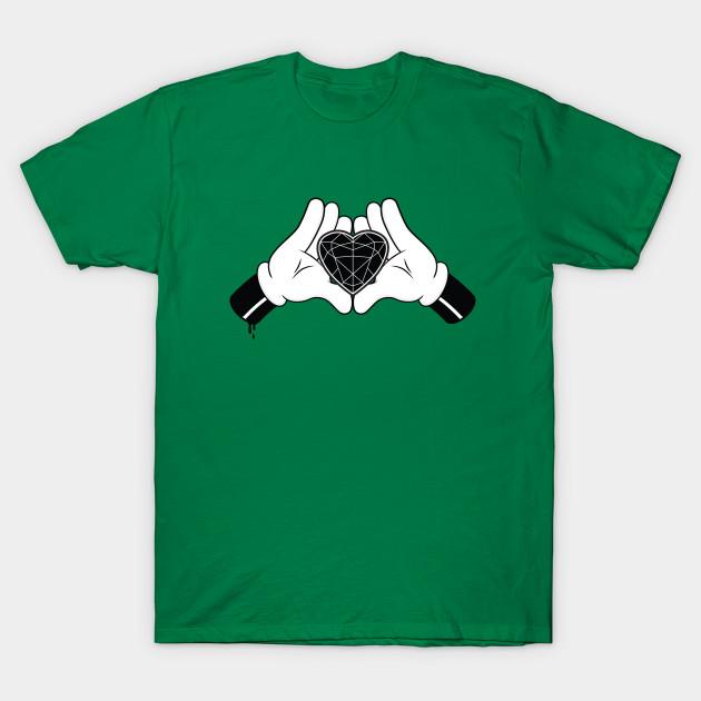 Unisex Fashion TShirt Diamond Heart Print TShirt Plus Size S-5XL T-Shirt 100%Cotton Tops O Neck Short Sleeve Tees