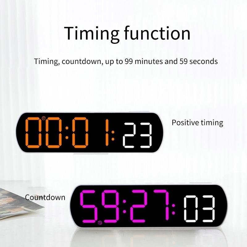 Modern Electronic Table LED Alarm Clock Feature Jump Second Temperature Display Adjusted Brightness and Countdown