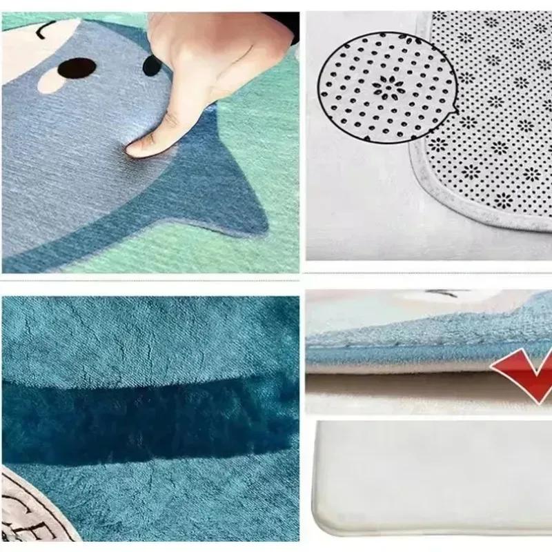 Luxury Chenille Mat Bohemian Floral Persian Mat Machine Washable for Living Room Bedroom Entryway Gray Black Boho Floor Mats