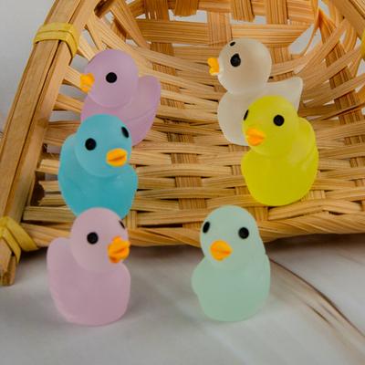 10Pcs Collectible Compact Ingenious Realistic Looking Mini Luminous Tiny Duck Toy Doll House Ornament