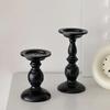 American Retro Black Iron Candle Holder Table Decoration Ornaments Aromatherapy Candlestick Roman Pillar Candle Holder