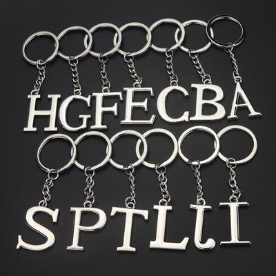 1 ks Klíčenka Kreativní Abeceda Kov 26 Anglických Šperků Inkrustovaných Kamínky Dárkový Přívěsek Módní Přívěsek na Klíče Příslušenství