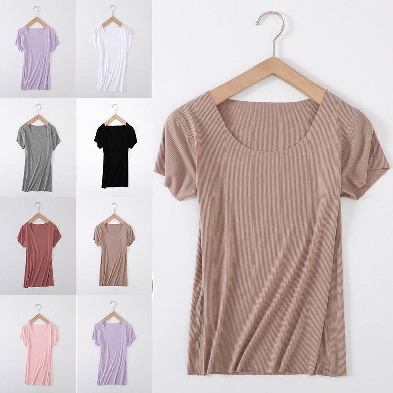 Elegant Summer Short Sleeves Tops Sexy Women Basic Tees Cropped T-shirt Blouse