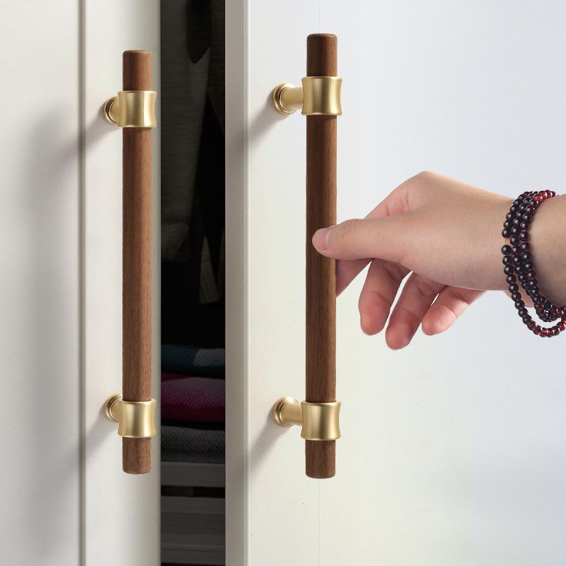 New Style Black Walnut Solid Wood Handle for Cabinets, Drawers, or Wardrobes