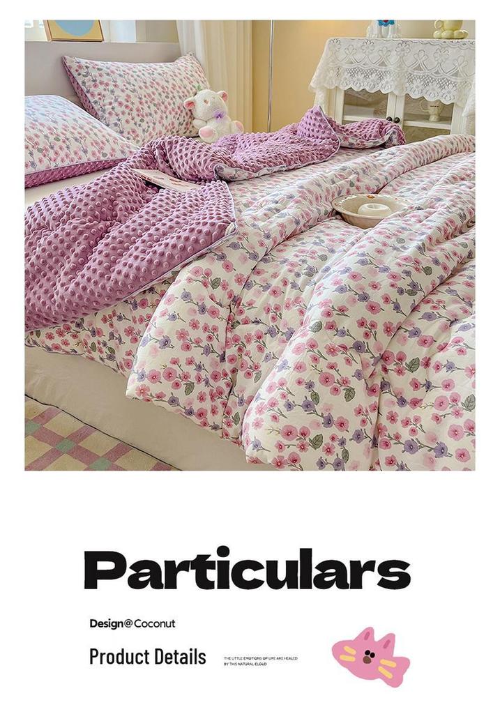 Class A Double-Layer Gauze Soy Fiber Quilt for Home and Dormitory - Single/Double Size for All Seasons