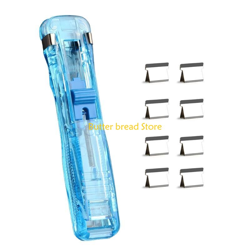 

W89C Paper Clamp Dispenser Set with 8 Pcs Metal Refill Clips Clear Clamp Dispenser синий