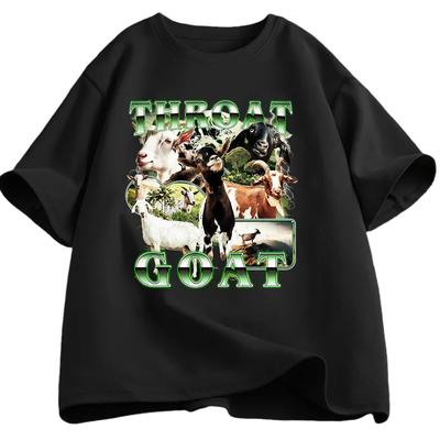 Throat Goal Fun Meme Pattern Tshirt Summer Mens Womens Casual Cotton Tshirt Harajuku Fashion Street Wear Y2K Tshirt