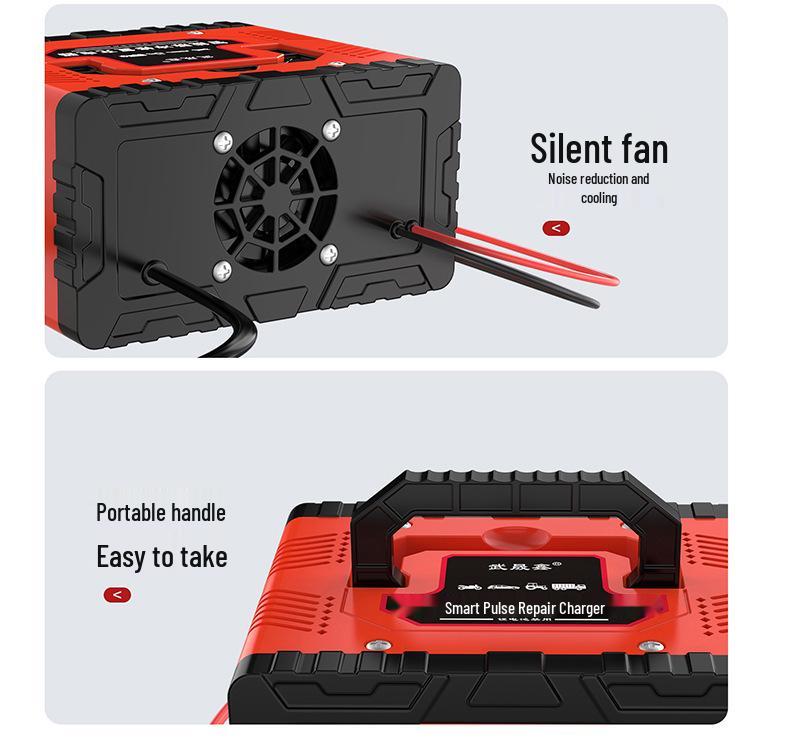 Smart 12V/24V Auto Battery Charger: Fully Automatic, High-Power Fast Charger for Car and Truck Storage Batteries
