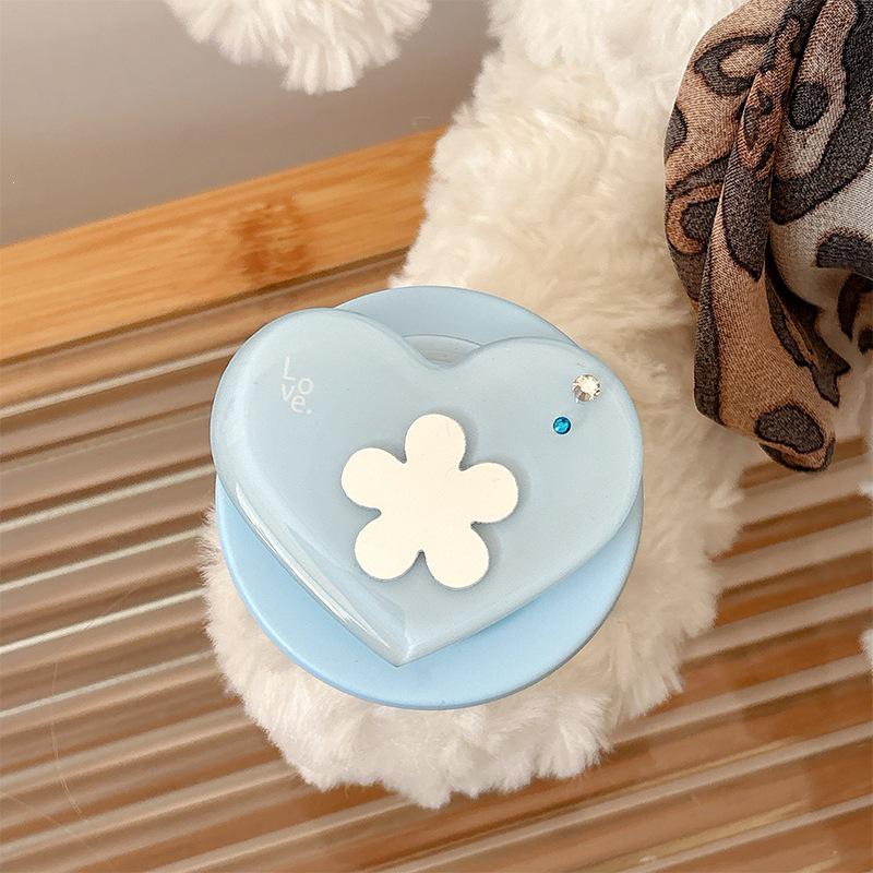 Koreanischer Stil Girly Magnetischer Handyhalter mit Blumenspiegel und Magsafe-Ring Geschenk