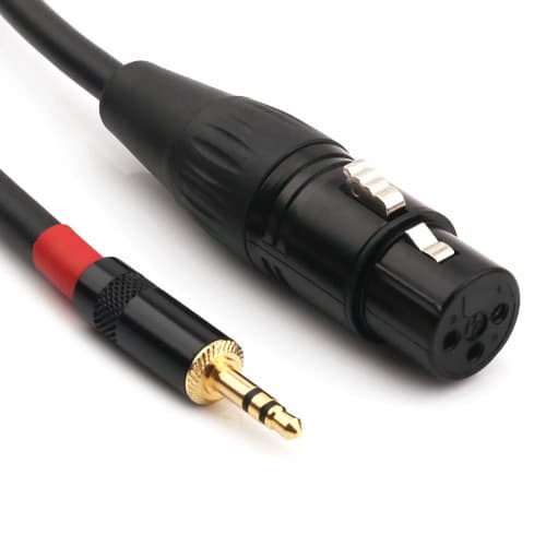 NANYI 3.5mm Stereo XLR (Female) Microphone Cable for Microphones or Professional Recording, Mixing (XLR Female 0.5m)