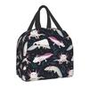 Cute Axolotls Lunch Bag For Women Kids School Children Food Cooler Warm Insulated Lunch Box Portable Camping Travel Picnic Bag