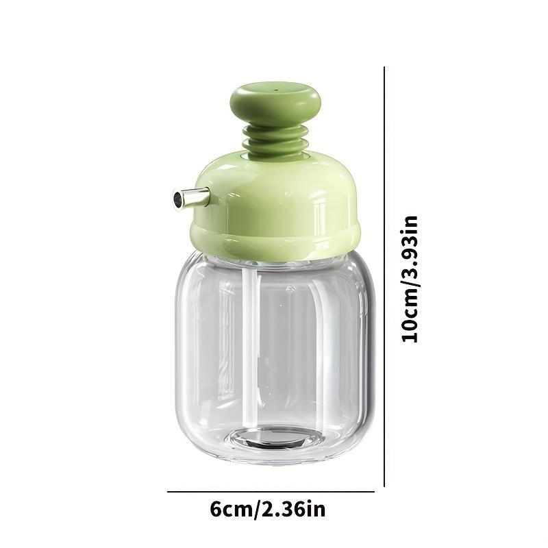 Press-top Glass Oil Bottle,Soy Sauce And Vinegar Condiment Bottle,Home Kitchen Spice Metered Oil Control Bottle