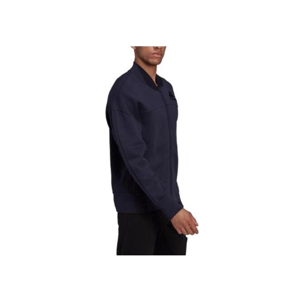 Adidas Relaxed Fit Casual Zip-Up Long Sleeve Jacket Men Outerwear Legend-Ink-Blue HC5878