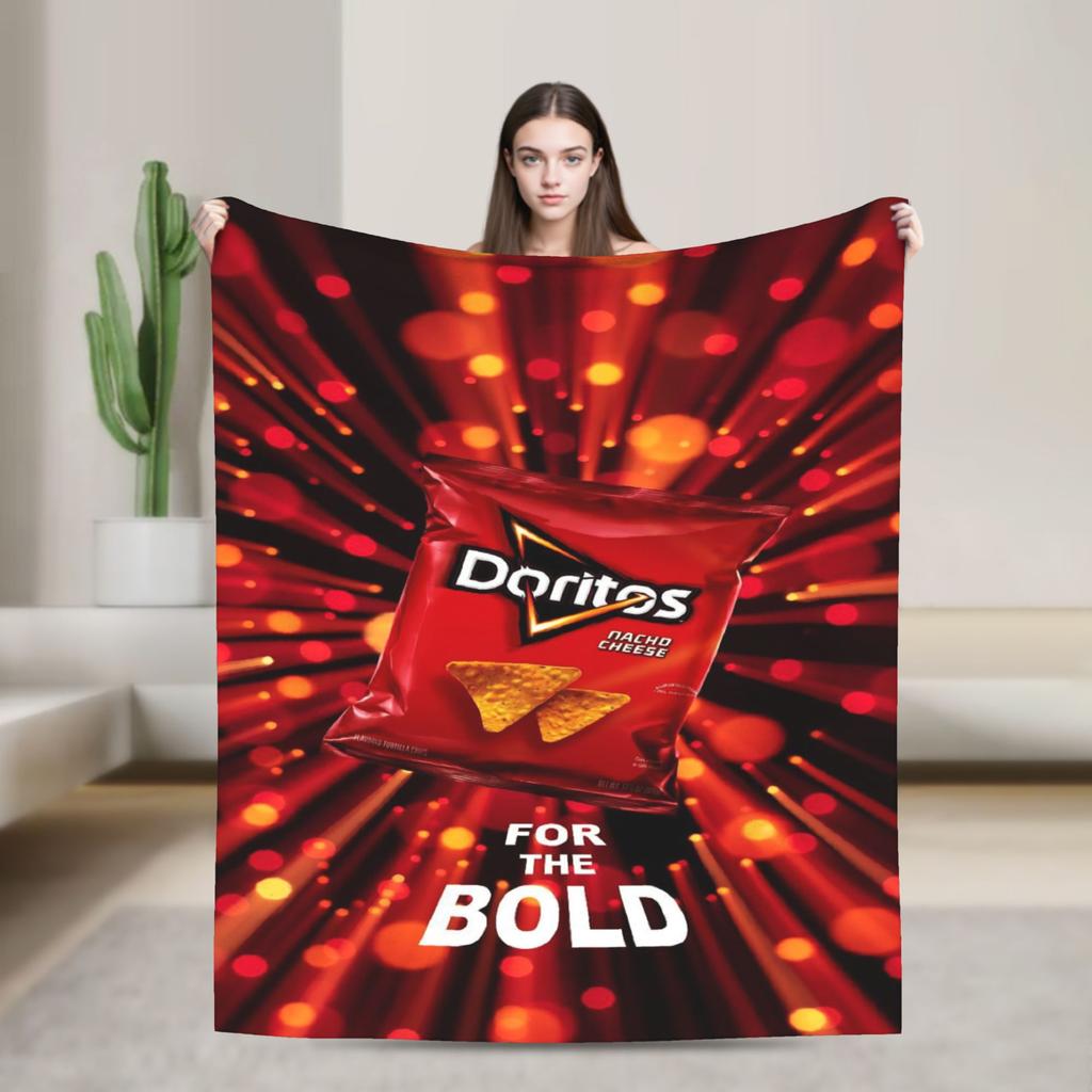 Doritos Tortilla Chips Puffed Food Blankets Airplane Travel Flannel Throw Blanket For Outdoor Warm Design Quality Bedspread Gift