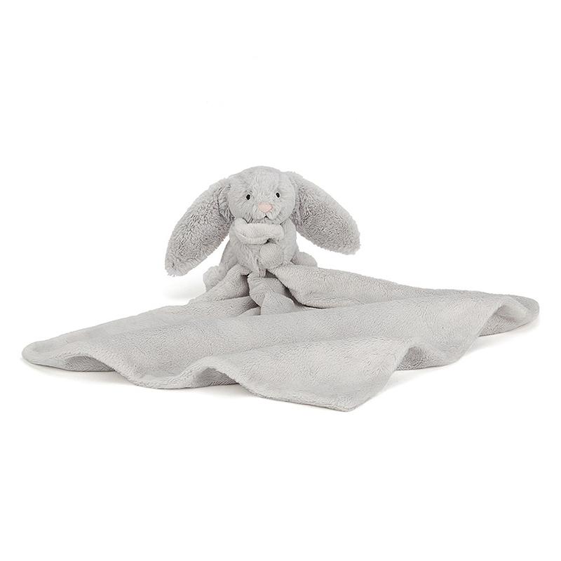 JELLYCAT Bonnie Rabbit Series Shy Rabbit Silver Pacifying Towel Companion Doll Plush Doll 34cm High