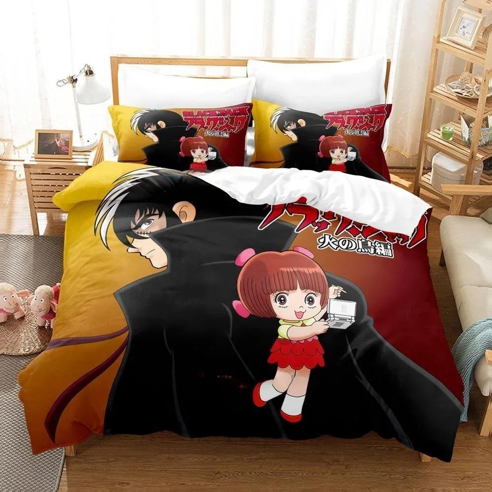 Comfortable Anime Print Duvet Cover Set With Duvet Cover And Pillowcases Single Twin Full Queen King Sizes For Adults And Kids
