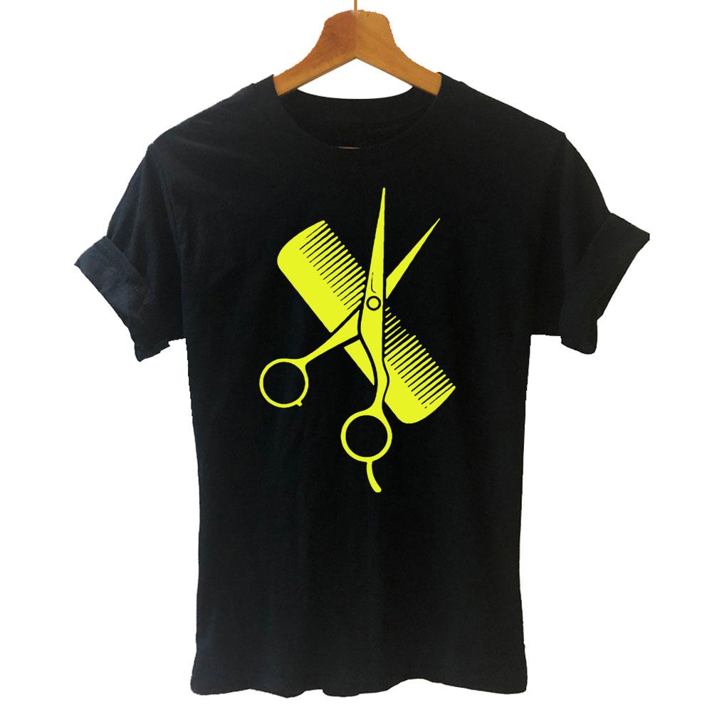 Funny Barber Weapon Scissors T Shirt Hairdresser Barber Hair Stylist Definition Hip Hop Harajuku T-shirt Women Clothing