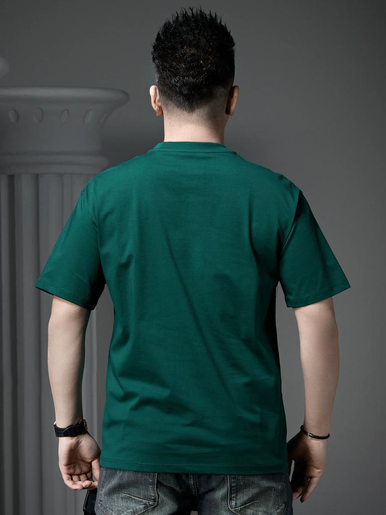 Ozhouzhan Short Sleeve T-shirt Men's Summer Fashion Brand Solid Round Neck Bottoming Shirt Loose Half Sleeve T-shirt Men's Top Clothes