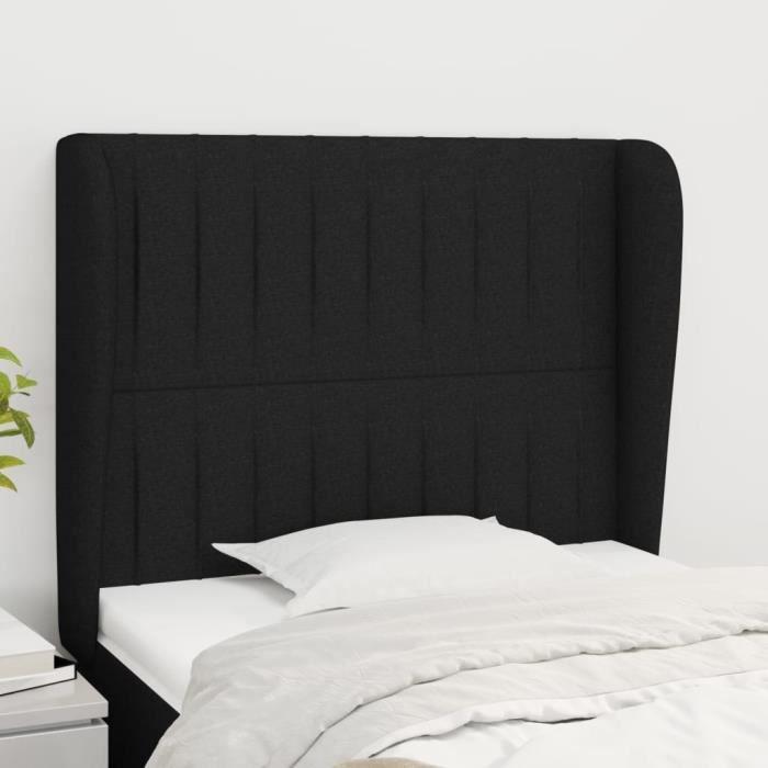 VidaXL Headboard with Ears Black 103x23x118-128 Cm Fabric3118186