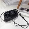 Niche Leather Lucky Bag Soft Fashion Minimalist Women Messenger Cloud Bag One Shoulder Messenger Inside and Outside Imported Lambskin