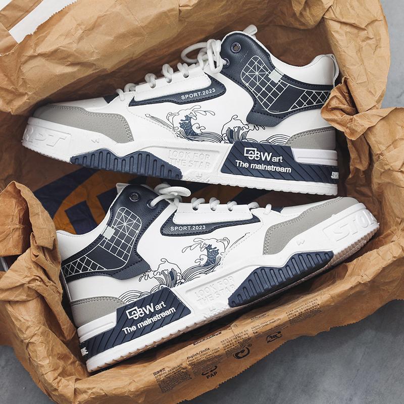 

Fashion High Top Men Board Shoes Lightweight Men Casual Shoes Platform Walking Sneaker Breathable Anti Slip Tennis Shoes 39