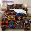 Halloween Horror Icons Collage Bedding 1 Duvet Cover 2 Pillowcase Without Core Duvet Cover And Pillowcase Soft And Comfortable