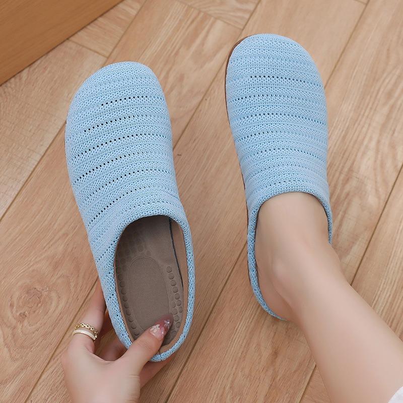New Baotou Half Slippers Women's Summer Wear Retro Cool Slippers Home Soft-soled Beach Shoes