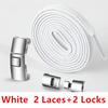 Quick Metal Press Lock Shoelaces No Tie Elastic Laces For Sneakers Kids Adults Easy Wear Durable Shoe Laces