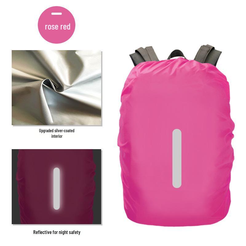 Reflektierende Wasserdichte Rucksack-Regenhülle - Schutz für Outdoor-Bergsteigen & Schultaschen.