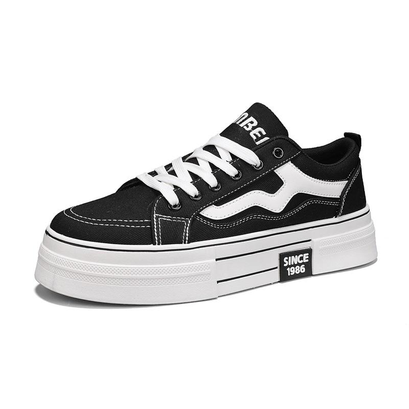 

Fashion High Quality Male Casual Shoes Thick Bottom Vulcanize Shoes Mens Versatile Canvas Footwear Handmade Skateboard Footwear Trainers 44