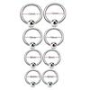 Stainless Steel Ball Hoop Earrings Nose Ring Nipple Ring Lip Stud Eyebrow Stud Navel Stud for Men Women Piercing Body Jewelry
