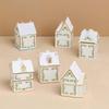Holiday Village Spice House Set, Mini Christmas Gingerbread Houses Jars, Festive Decor Kitchen Countertop Christmas Candle