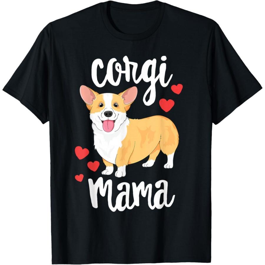 

Corgi T-Shirt Women Girls Puppy Mom Dog Mama Lover Gift T-Shirt XXXXXL чёрный