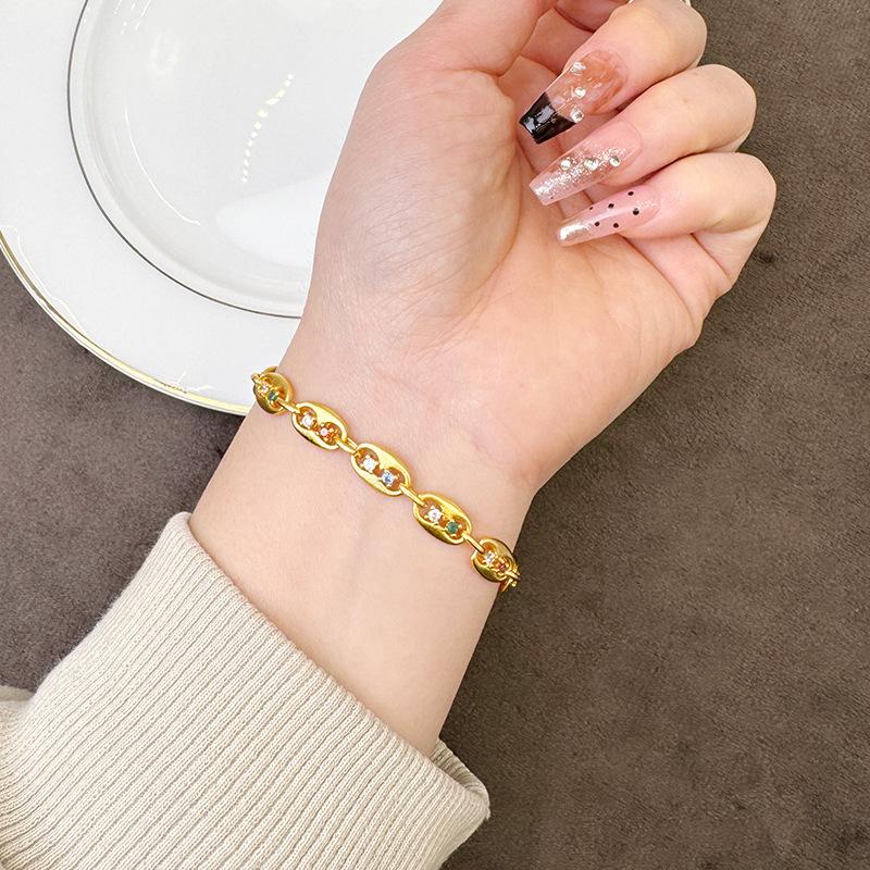 Bracelet Style Pig Nose Bracelet Women's Light Luxury Bracelet European and American Luxury High-end