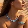 Bohemianische Muschel Choker Halskette für Damen Mode Sommer Süße Blume Anhänger Handgewebtes Seil Halskette Schmuck Accessoire